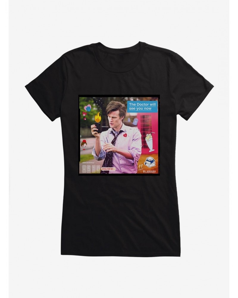 Doctor Who Eleventh Doctor The Doctor Will See You Girls T-Shirt $10.96 T-Shirts