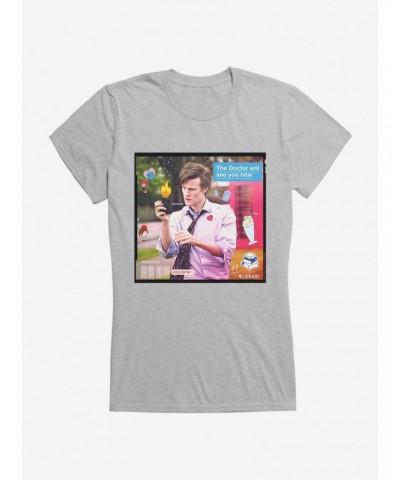 Doctor Who Eleventh Doctor The Doctor Will See You Girls T-Shirt $10.96 T-Shirts