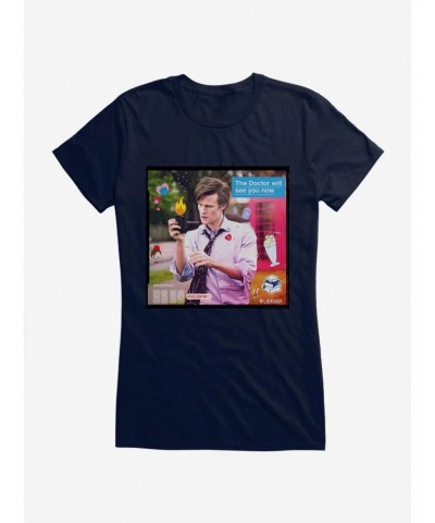 Doctor Who Eleventh Doctor The Doctor Will See You Girls T-Shirt $10.96 T-Shirts