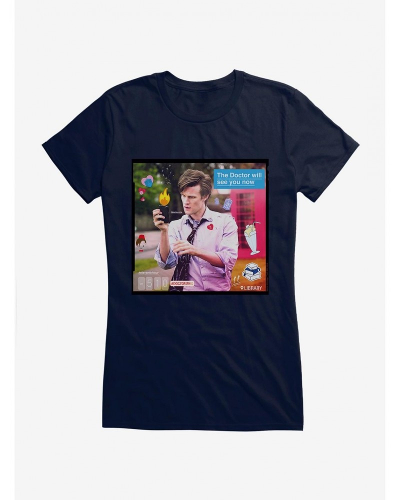 Doctor Who Eleventh Doctor The Doctor Will See You Girls T-Shirt $10.96 T-Shirts