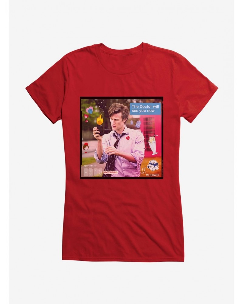 Doctor Who Eleventh Doctor The Doctor Will See You Girls T-Shirt $10.96 T-Shirts