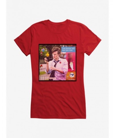 Doctor Who Eleventh Doctor The Doctor Will See You Girls T-Shirt $10.96 T-Shirts