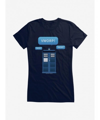 Doctor Who Tardis Emoji Text Girls T-Shirt $10.96 T-Shirts