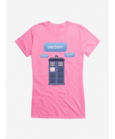 Doctor Who Tardis Emoji Text Girls T-Shirt $10.96 T-Shirts