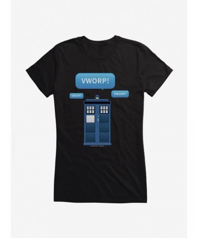 Doctor Who Tardis Emoji Text Girls T-Shirt $10.96 T-Shirts