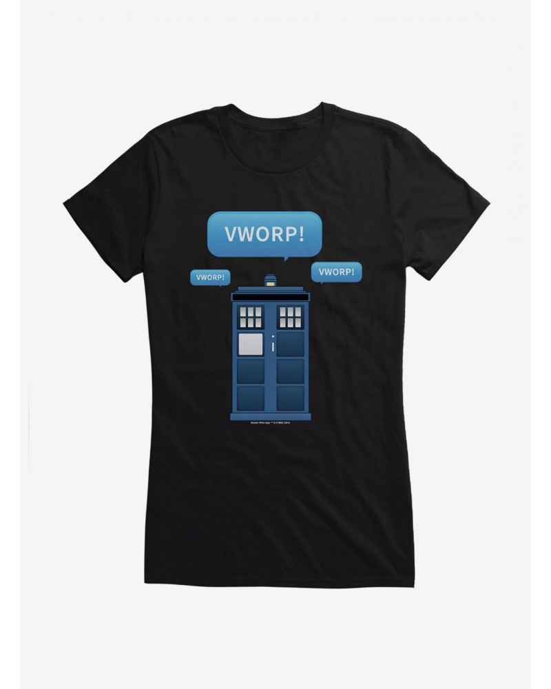 Doctor Who Tardis Emoji Text Girls T-Shirt $10.96 T-Shirts