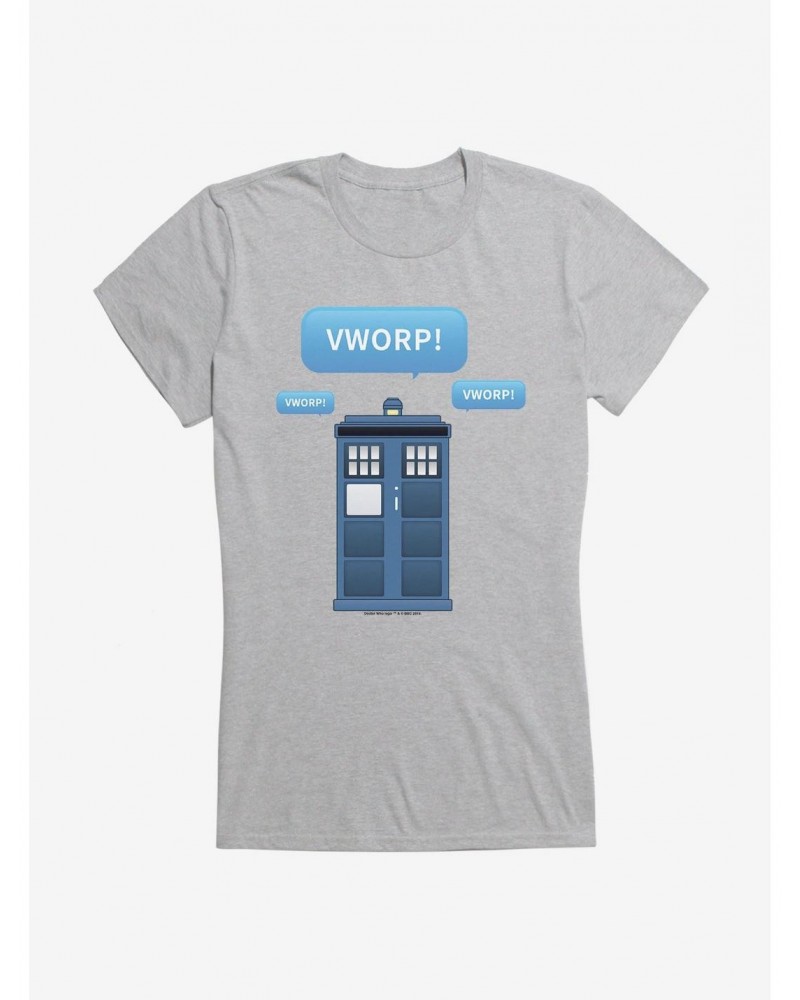 Doctor Who Tardis Emoji Text Girls T-Shirt $10.96 T-Shirts