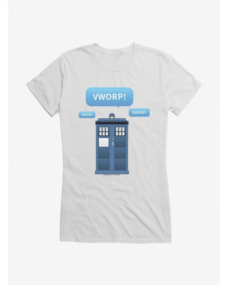 Doctor Who Tardis Emoji Text Girls T-Shirt $10.96 T-Shirts