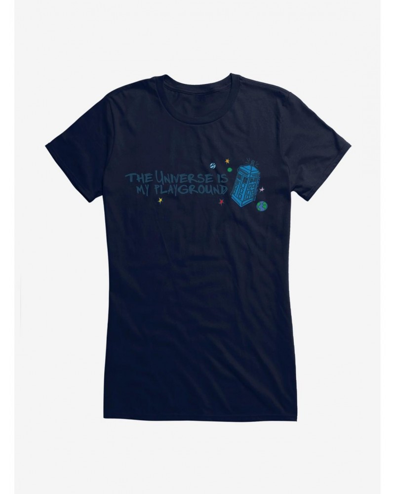 Doctor Who TARDIS My Playground Girls T-Shirt $7.47 T-Shirts