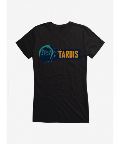 Doctor Who TARDIS Lightning Script Girls T-Shirt $10.96 T-Shirts