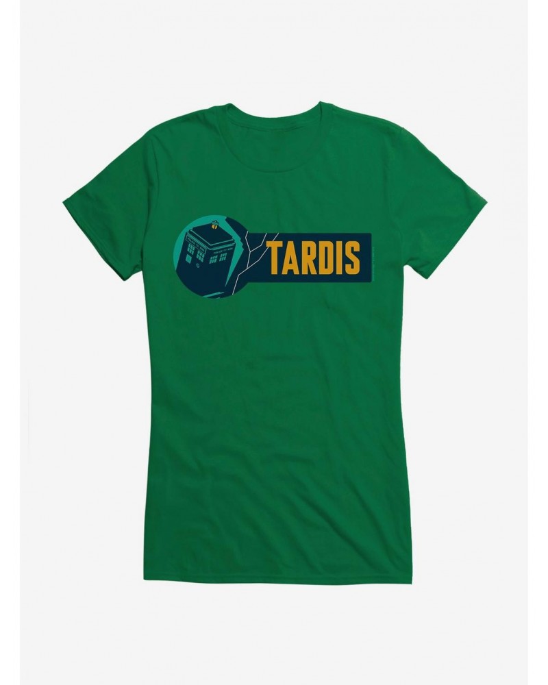 Doctor Who TARDIS Lightning Script Girls T-Shirt $10.96 T-Shirts