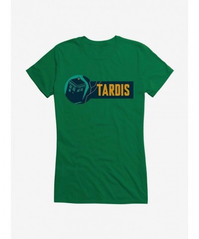 Doctor Who TARDIS Lightning Script Girls T-Shirt $10.96 T-Shirts