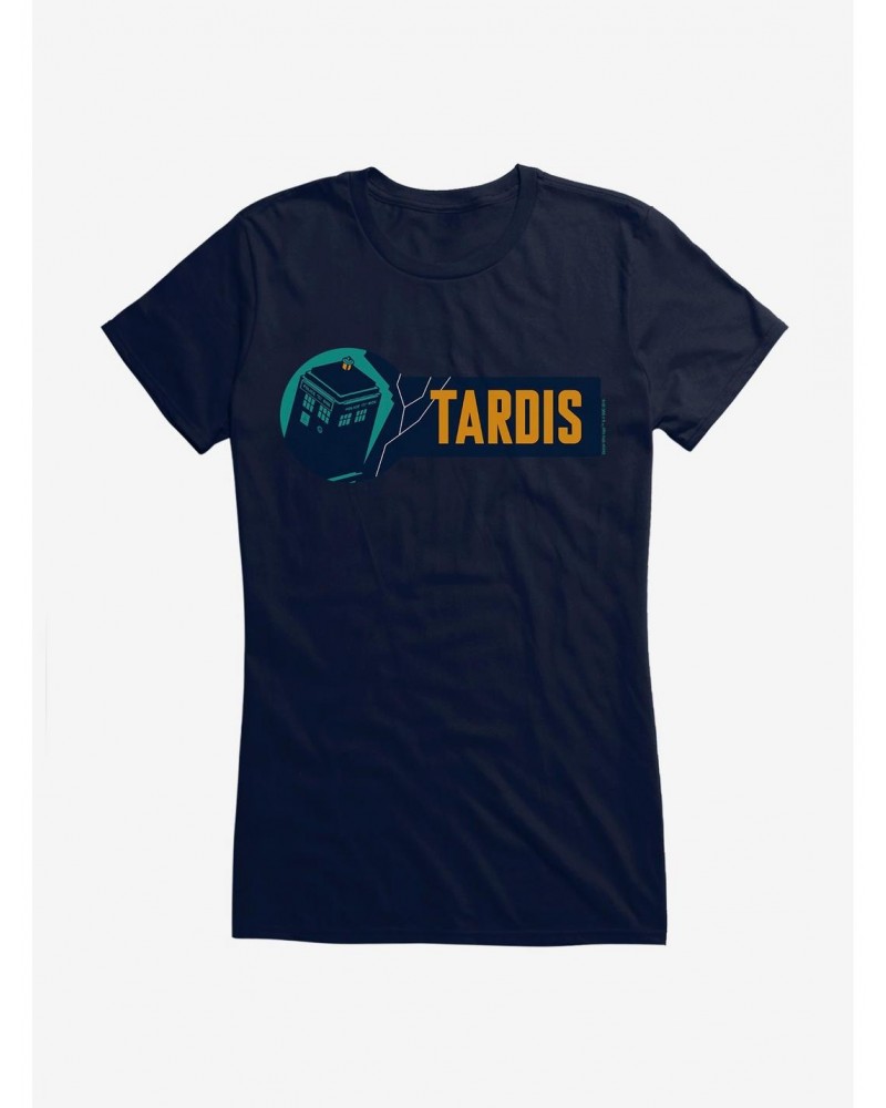 Doctor Who TARDIS Lightning Script Girls T-Shirt $10.96 T-Shirts