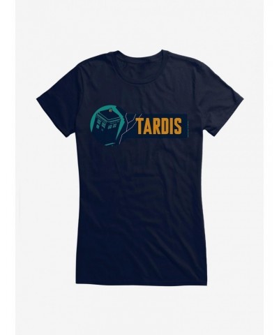 Doctor Who TARDIS Lightning Script Girls T-Shirt $10.96 T-Shirts