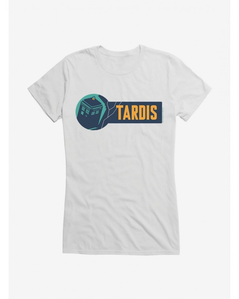 Doctor Who TARDIS Lightning Script Girls T-Shirt $10.96 T-Shirts