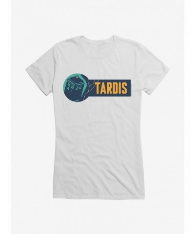 Doctor Who TARDIS Lightning Script Girls T-Shirt $10.96 T-Shirts