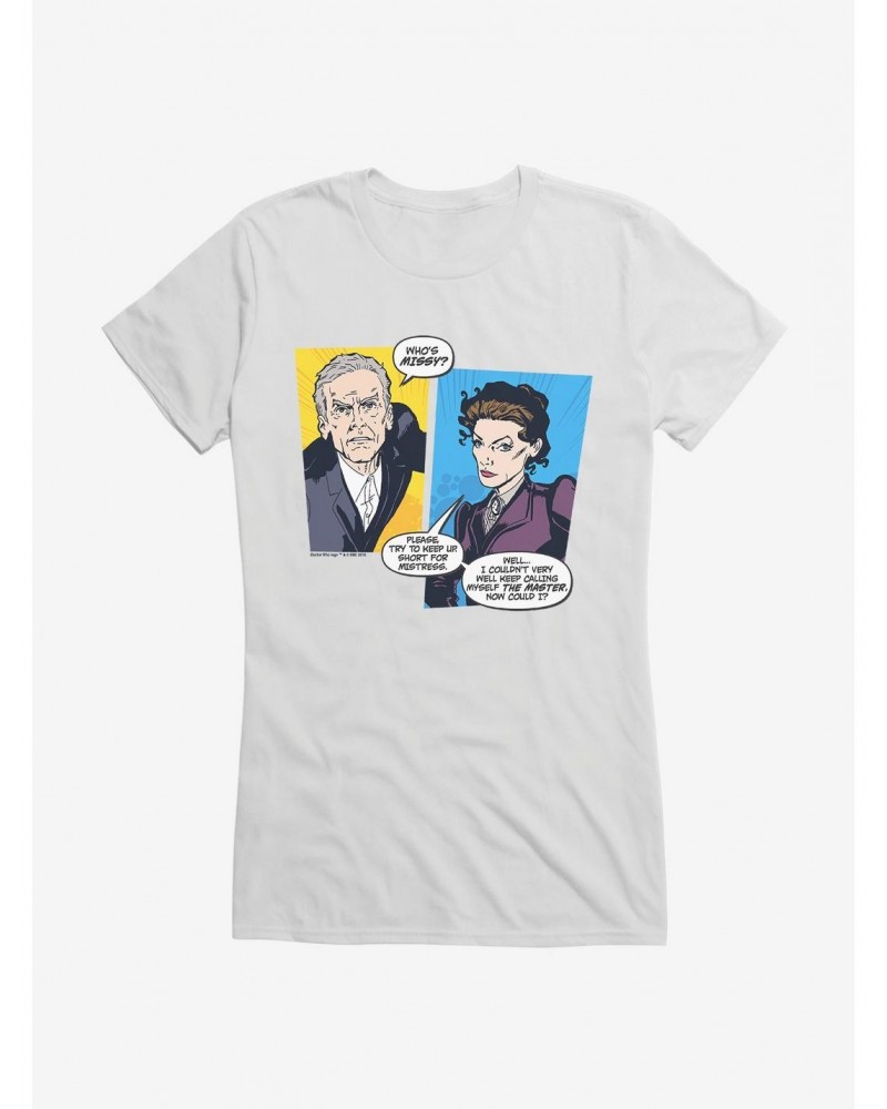 Doctor Who Twelfth Doctor Missy Short For Mistress Comic Girls T-Shirt $11.70 T-Shirts