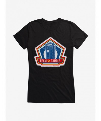 Doctor Who Thirteenth Doctor Team TARDIS Badge Girls T-Shirt $11.70 T-Shirts