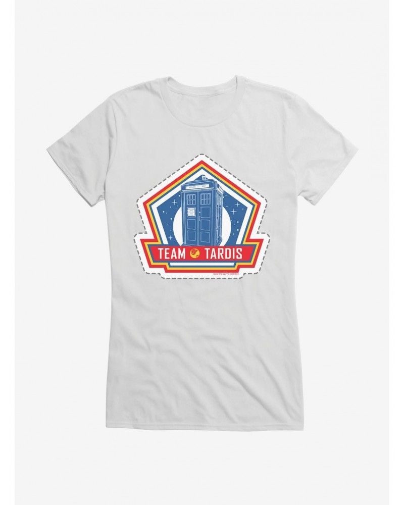 Doctor Who Thirteenth Doctor Team TARDIS Badge Girls T-Shirt $11.70 T-Shirts