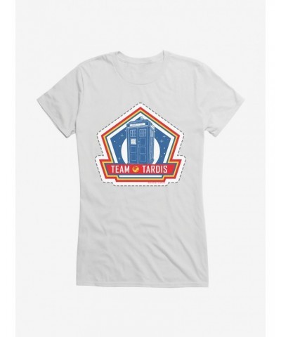 Doctor Who Thirteenth Doctor Team TARDIS Badge Girls T-Shirt $11.70 T-Shirts