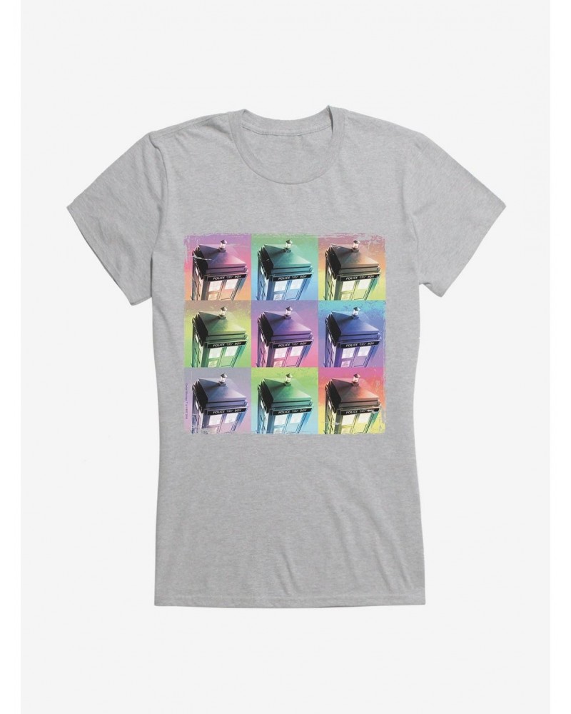 Doctor Who TARDIS Pastel Box Up Girls T-Shirt $12.20 T-Shirts