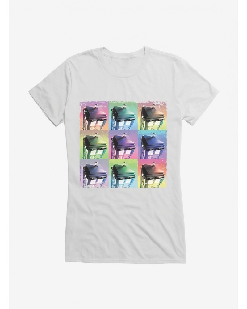 Doctor Who TARDIS Pastel Box Up Girls T-Shirt $12.20 T-Shirts