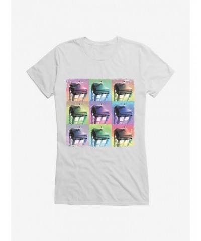 Doctor Who TARDIS Pastel Box Up Girls T-Shirt $12.20 T-Shirts