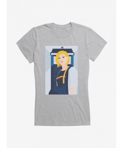 Doctor Who Thirteenth Doctor Illustration TARDIS Girls T-Shirt $11.95 T-Shirts