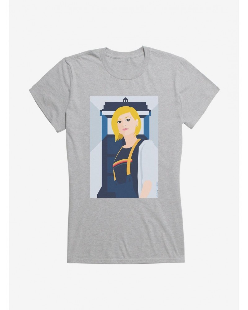 Doctor Who Thirteenth Doctor Illustration TARDIS Girls T-Shirt $11.95 T-Shirts