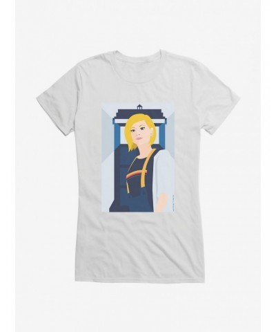 Doctor Who Thirteenth Doctor Illustration TARDIS Girls T-Shirt $11.95 T-Shirts