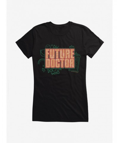 Doctor Who Thirteenth Doctor Future Doctor Graffiti Girls T-Shirt $10.96 T-Shirts