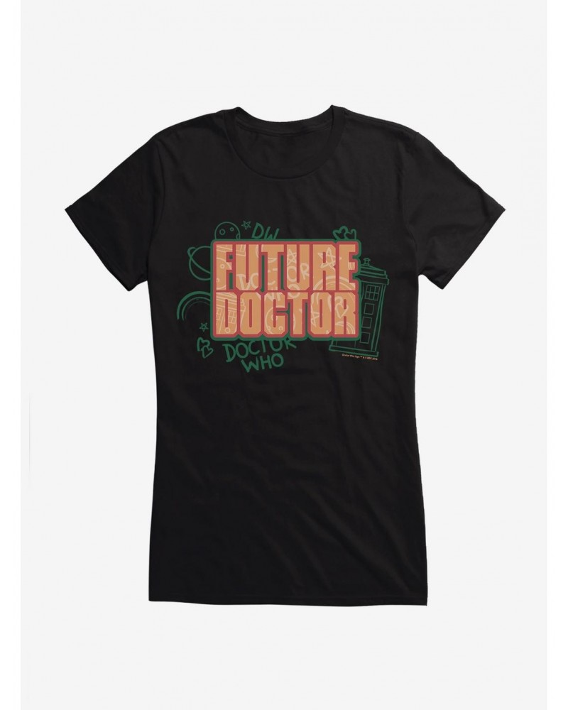 Doctor Who Thirteenth Doctor Future Doctor Graffiti Girls T-Shirt $10.96 T-Shirts