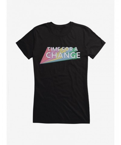 Doctor Who Thirteenth Doctor Time For A Change Rainbow Girls T-Shirt $11.95 T-Shirts