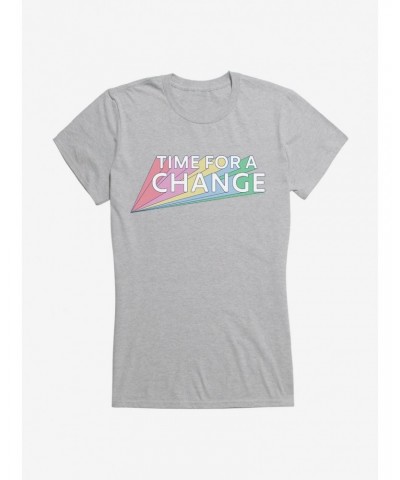 Doctor Who Thirteenth Doctor Time For A Change Rainbow Girls T-Shirt $11.95 T-Shirts