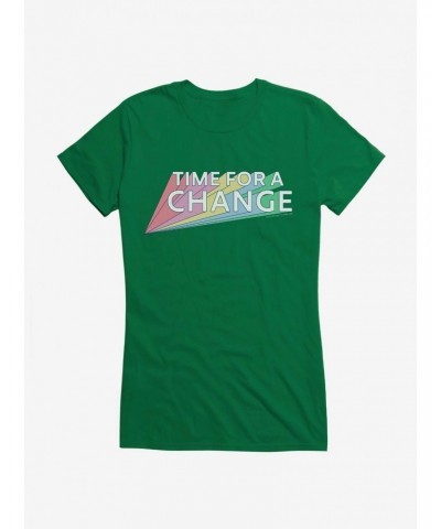 Doctor Who Thirteenth Doctor Time For A Change Rainbow Girls T-Shirt $11.95 T-Shirts