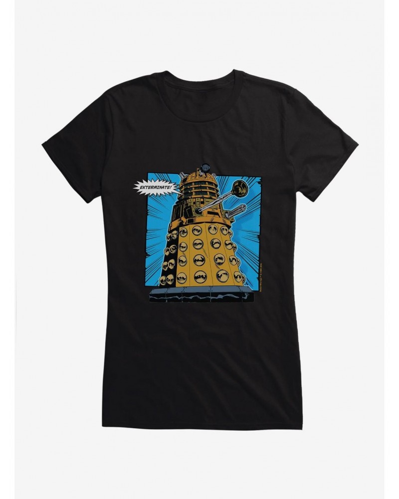 Doctor Who Dalek Exterminate Comic Scene Girls T-Shirt $11.21 T-Shirts