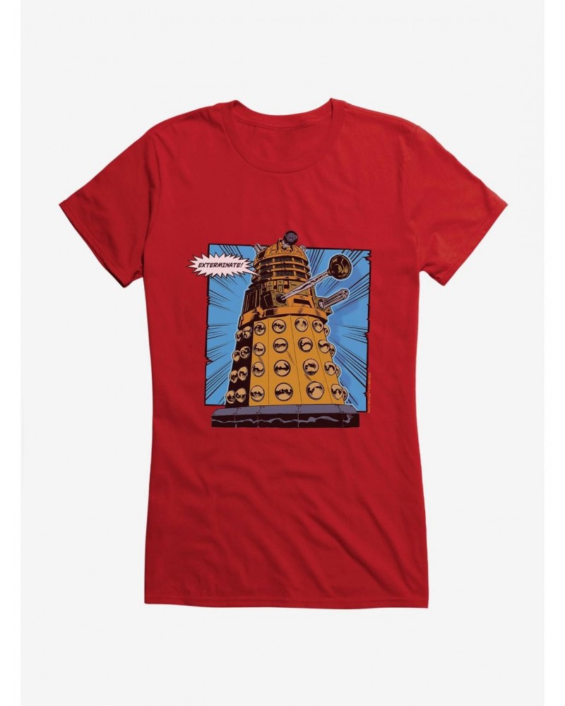 Doctor Who Dalek Exterminate Comic Scene Girls T-Shirt $11.21 T-Shirts