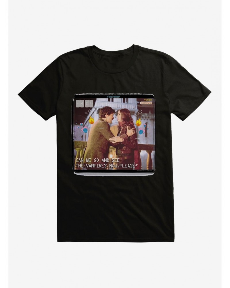 Doctor Who Eleventh Doctor And Pond Vampires T-Shirt $9.32 T-Shirts