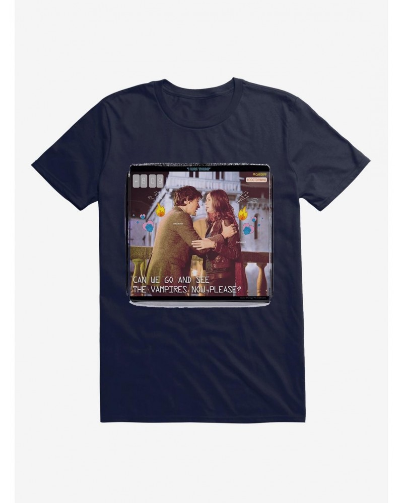 Doctor Who Eleventh Doctor And Pond Vampires T-Shirt $9.32 T-Shirts