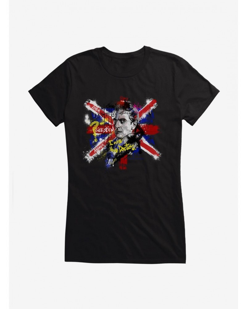 Doctor Who Twelfth Doctor I Am The Doctor Graffiti Girls T-Shirt $11.45 T-Shirts