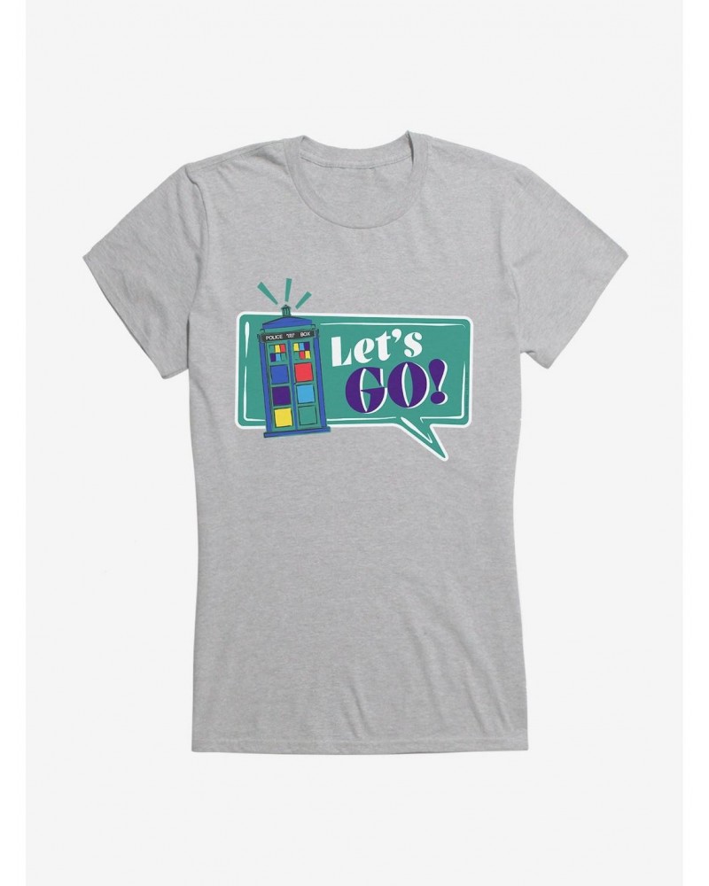 Doctor Who TARDIS Time To Go Girls T-Shirt $7.97 T-Shirts