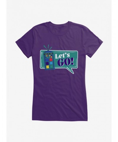 Doctor Who TARDIS Time To Go Girls T-Shirt $7.97 T-Shirts