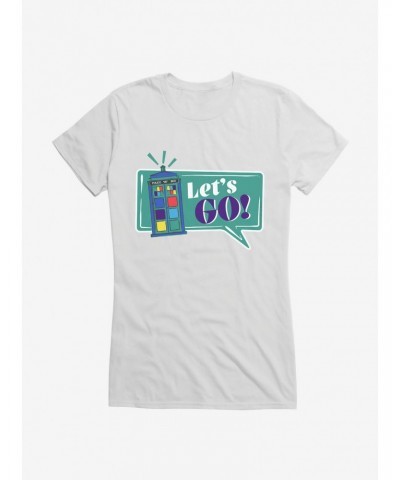 Doctor Who TARDIS Time To Go Girls T-Shirt $7.97 T-Shirts