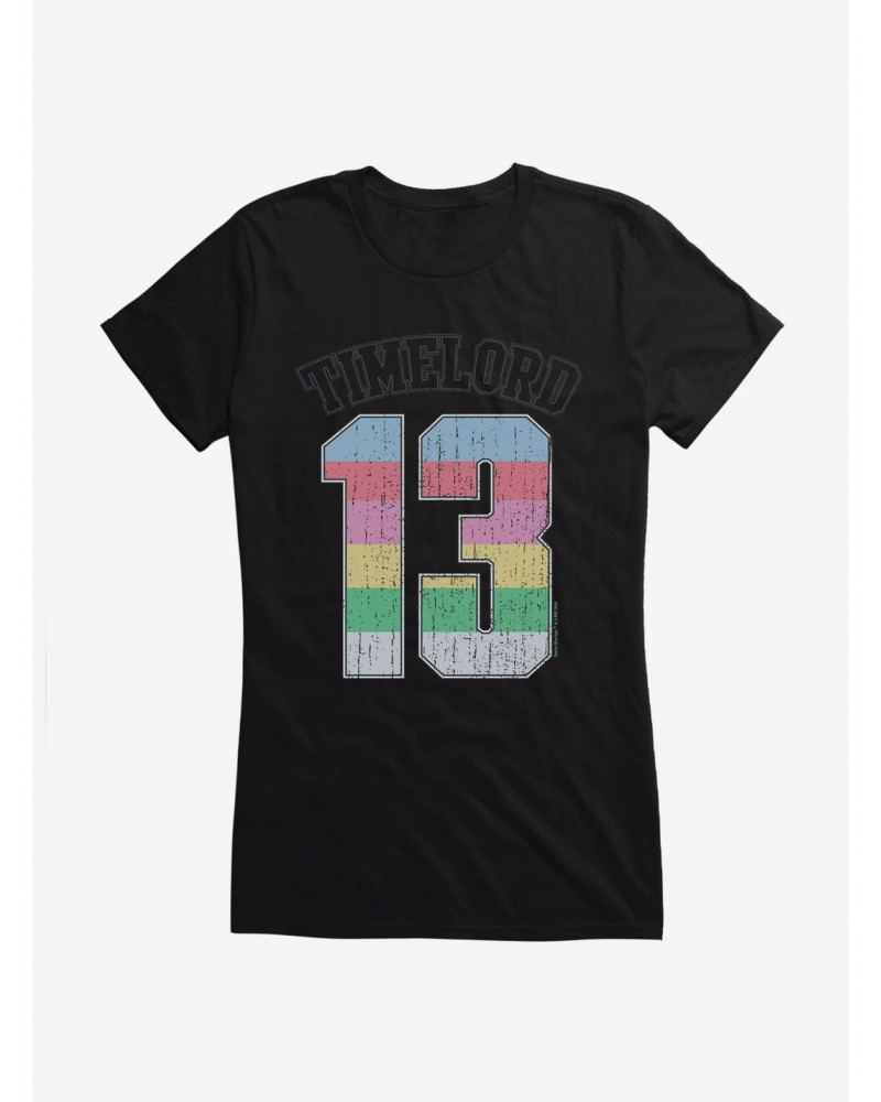 Doctor Who Thirteenth Doctor Time Lord 13 Rainbow Girls T-Shirt $12.20 T-Shirts