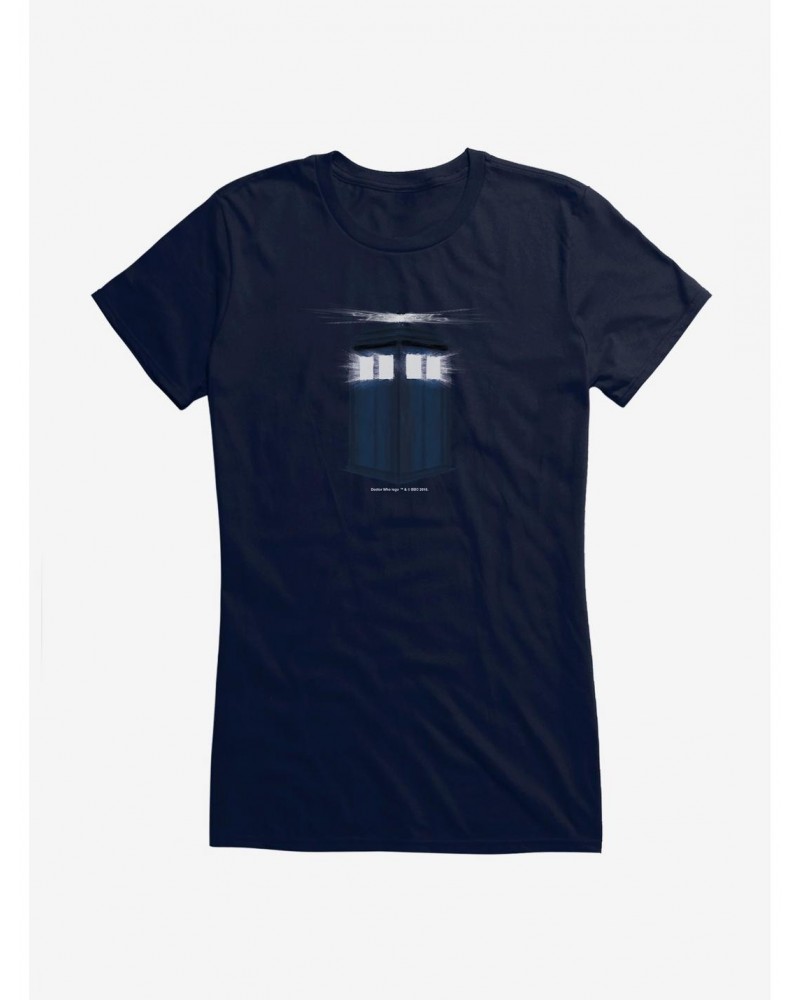 Doctor Who Shadow Field Tardis Girls T-Shirt $11.45 T-Shirts