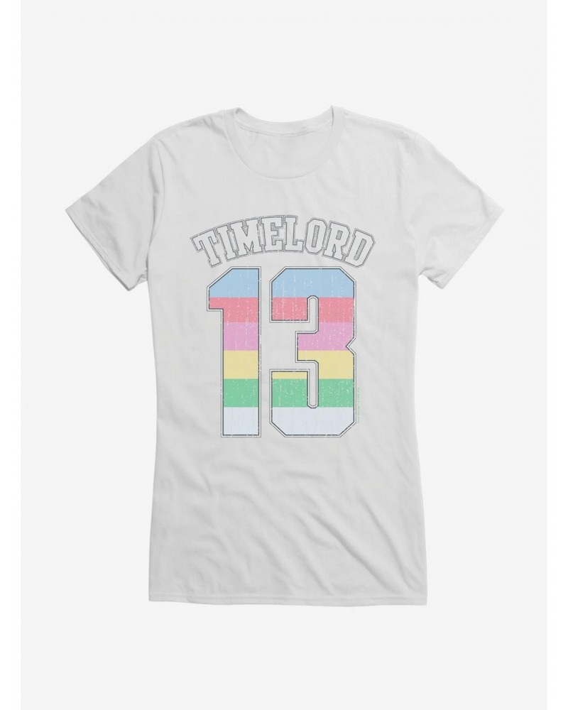 Doctor Who Thirteenth Doctor Time Lord 13 Rainbow Girls T-Shirt $12.20 T-Shirts