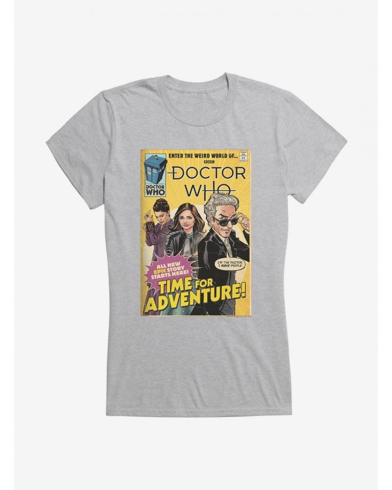 Doctor Who Twelfth Doctor Time For Adventure Comic Girls T-Shirt $8.72 T-Shirts