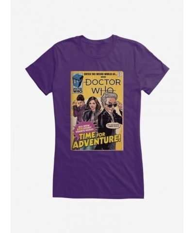 Doctor Who Twelfth Doctor Time For Adventure Comic Girls T-Shirt $8.72 T-Shirts