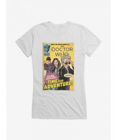 Doctor Who Twelfth Doctor Time For Adventure Comic Girls T-Shirt $8.72 T-Shirts