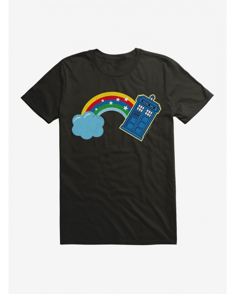 Doctor Who Thirteenth Doctor Distressed TARDIS Rainbow T-Shirt $7.65 T-Shirts